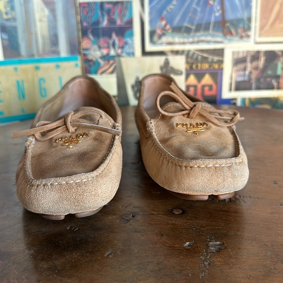 Authentic Prada Suede Loafers sz 39 1/2 - Picture 9 of 14